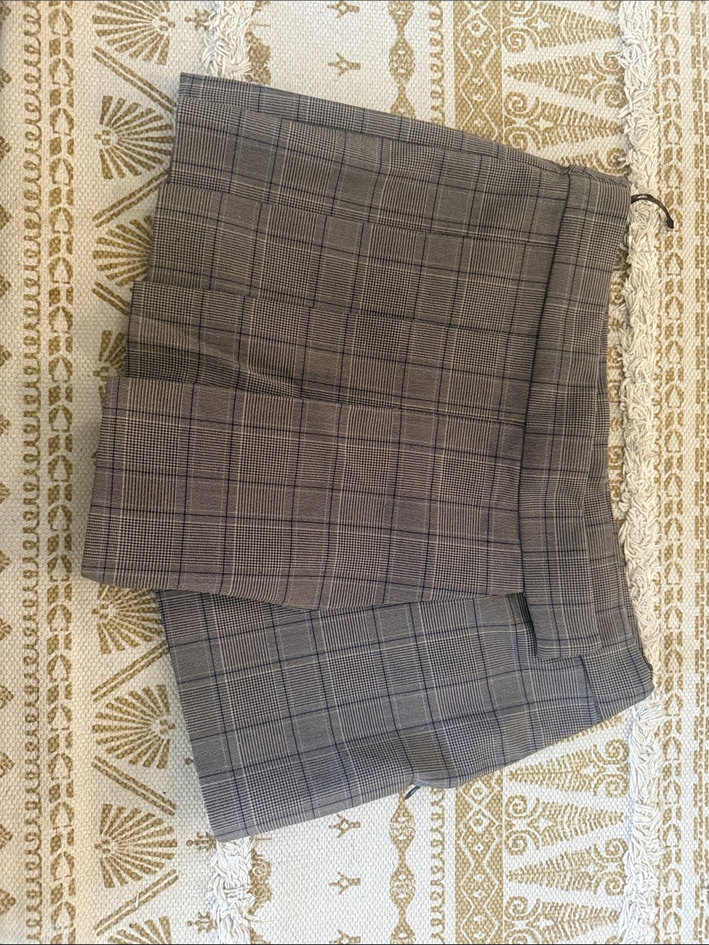 Zara Gray Plaid Mini Skirt